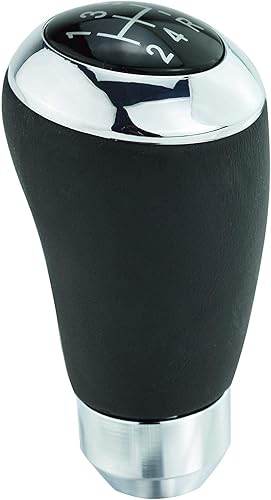 Miniatura 7 de Abfer Pomo de palanca de cambios de cuero de 5 velocidades, palanca de cambios para manija de automóvil, apta para la mayoría de vehículos de motor