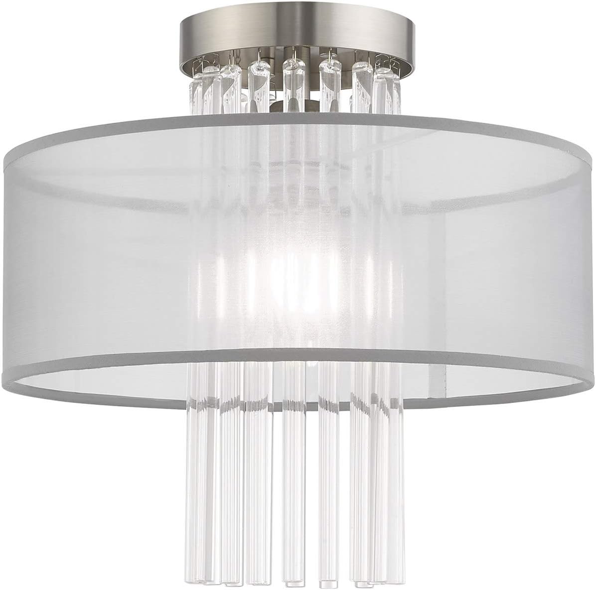Livex Lighting 1 Lt Brushed Nickel Ceiling Mount