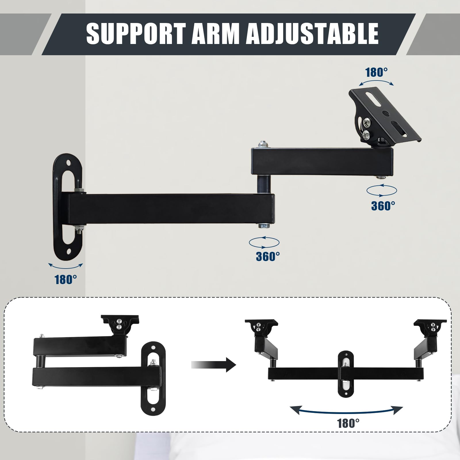 Support Videoprojecteur sur Pied, Support Retroprojecteur, Pied Videoprojecteur, Compatible avec les Projecteurs Dotés d'un Connecteur à Vis de 1/4 De Pouce