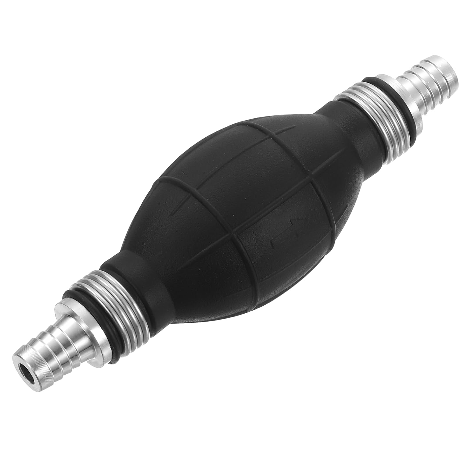 Muiltvoe Silver 8Mm (5/16") Rubber Fuel Primer Pump, Fuel Transfer Vacuum Hand Siphon Bulb, One Way Fuel Primer For Gasoline Petrol Marine Diesel Boat Marine Boat,