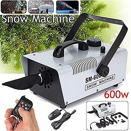 Máquina de nieve exterior, tamaño de copo y volumen de rociado ajustables, alcance de rociado de 5 metros, efecto de copos de nieve falsos para Navidad, bodas y fiestas, 600 W miniatura 2