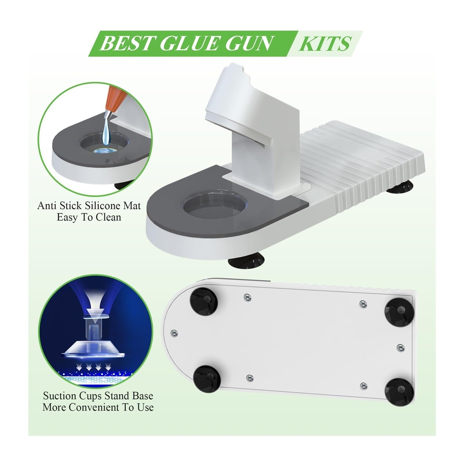 do projektów rękodzielniczych typu „zrób to sam” i Hot Glue Gun, MONVICT 40W Fast Heating Glue Gun Kit With A Glue Gun Stand And 30 Glue Sticks, Design For DIY, Crafts(White)
