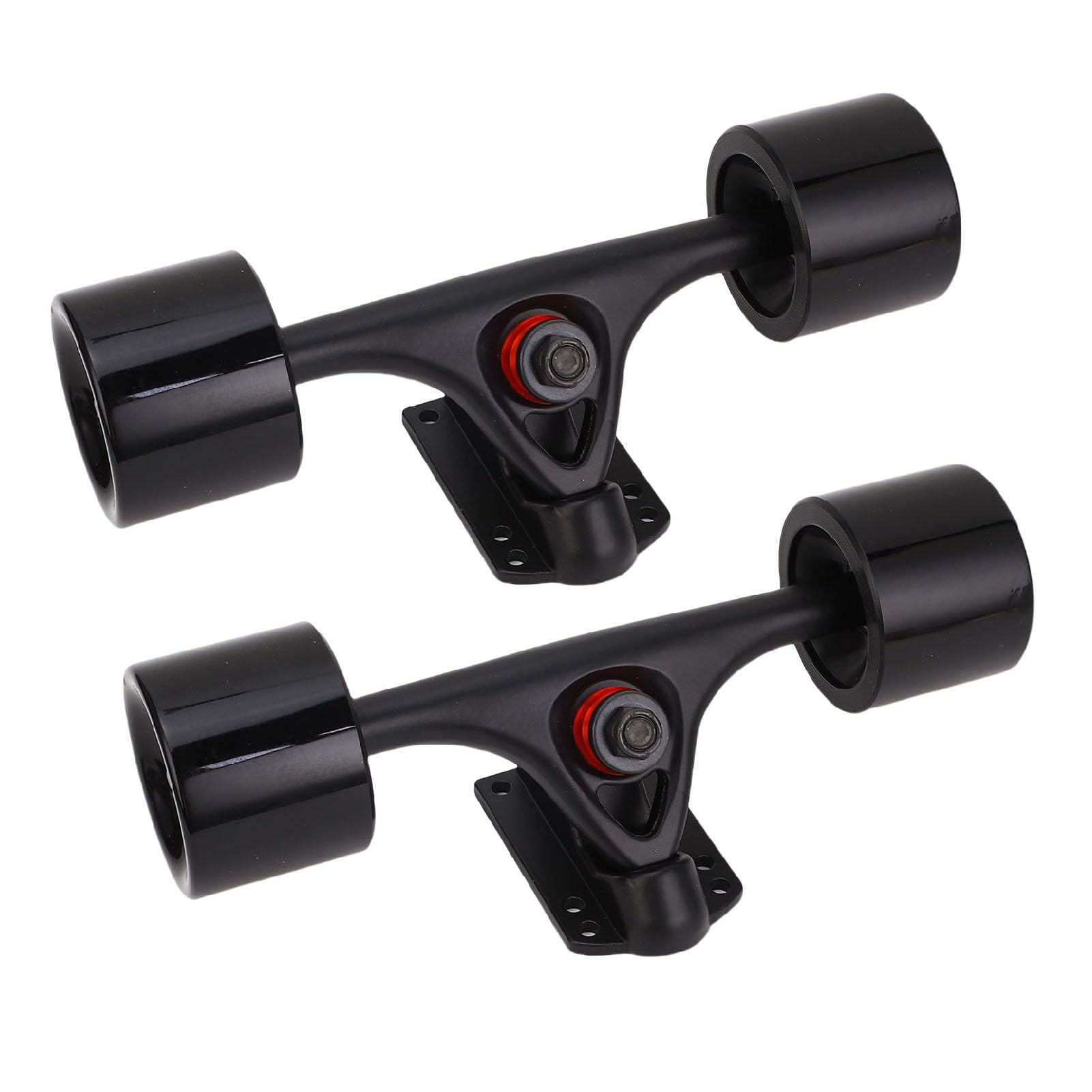 Ejes para Monopatín, Ruedas de Aleación de Aluminio de 7 Pulgadas, 65x51 Mm, Ejes para Longboard, Juego Combinado de para Monopatín con 2, 2 Ruedas, 8 Tornillos, 8 Tuercas, Espaciadores