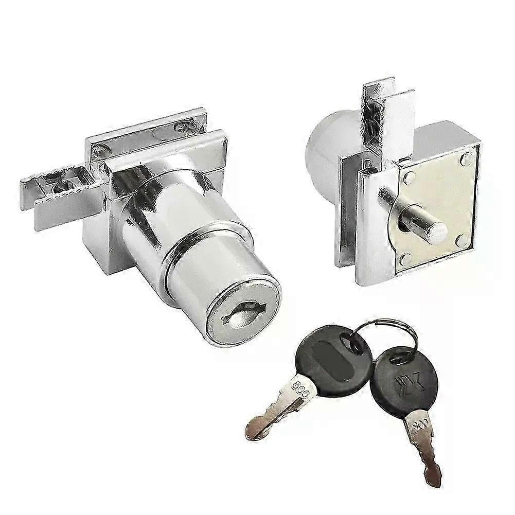 Joyhappst Image Color 1Pc Cabinet Door Lock Zinc Alloy For Display Cabinets Counters Glass Cabinets Sliding Glass Door Lock Set With Keys