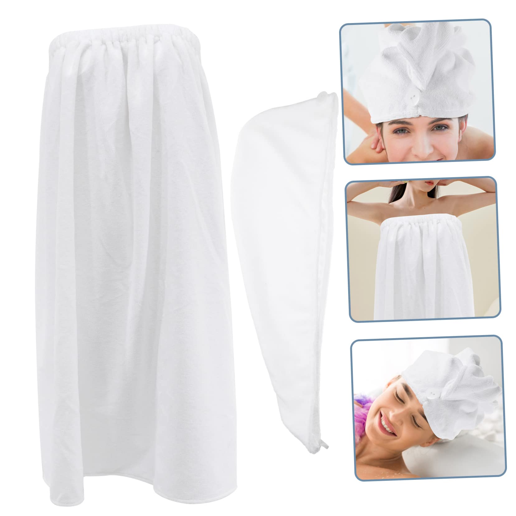 1 Juego Toalla Microfibra para Adultos con Gorro de Secado y Absorbente para Hogar y SPA