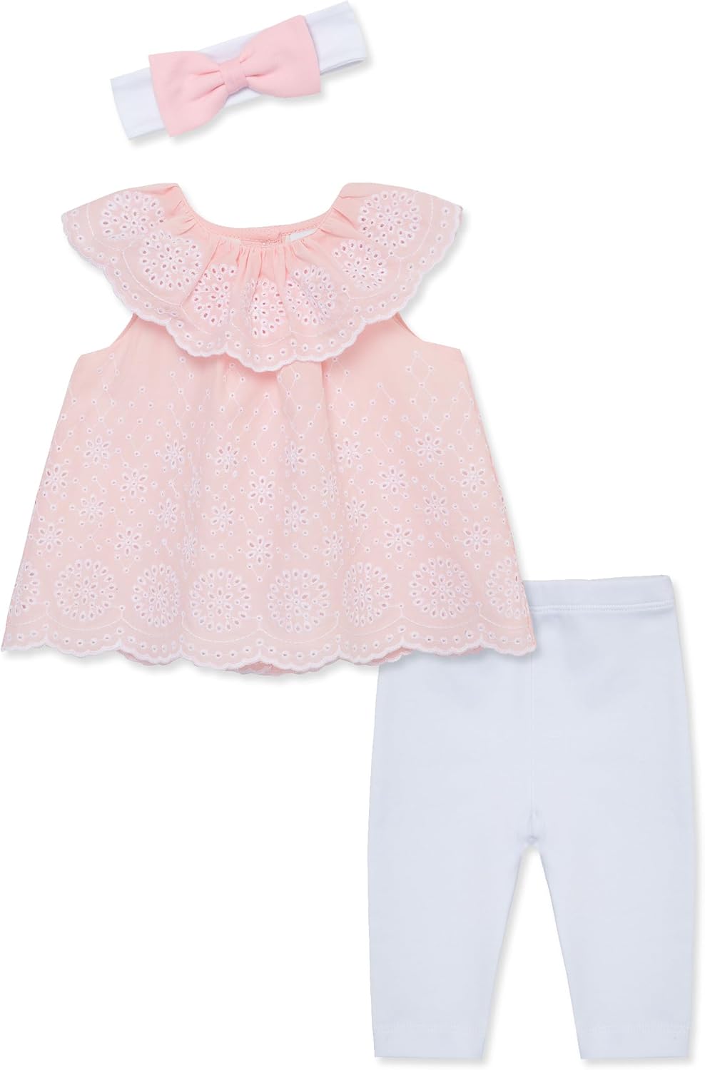 Little Me Baby Girls' 3-Piece Tunic, Pant and Headband Set, 3-24 Months