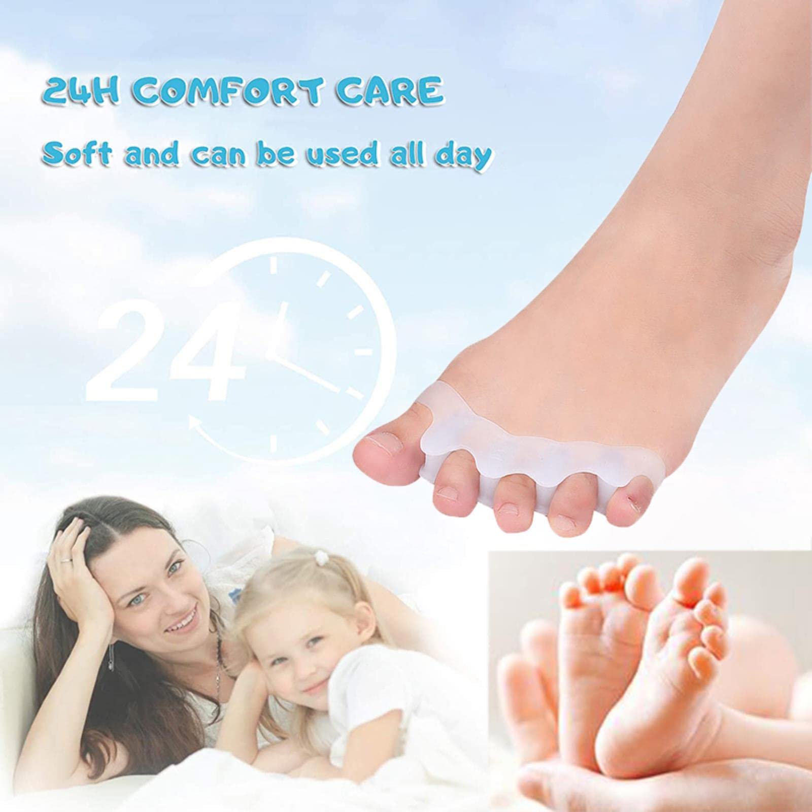 Welnove [10x Separatore Dita Piede, Di Separatori In Gel Morbidi - Foto 1