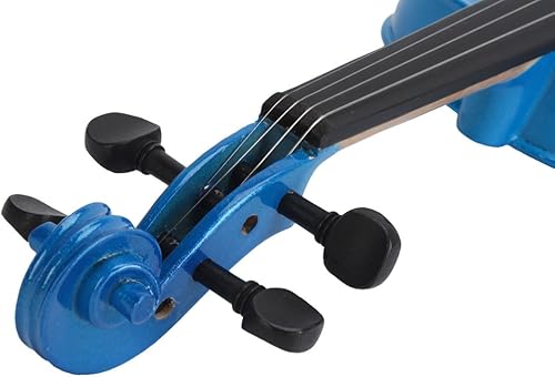 Miniatura 7 de Juego de violín acústico 44, hecho a mano, violín acústico para estudiantes, paquete para principiantes, estuche de transporte, arco y colofonia