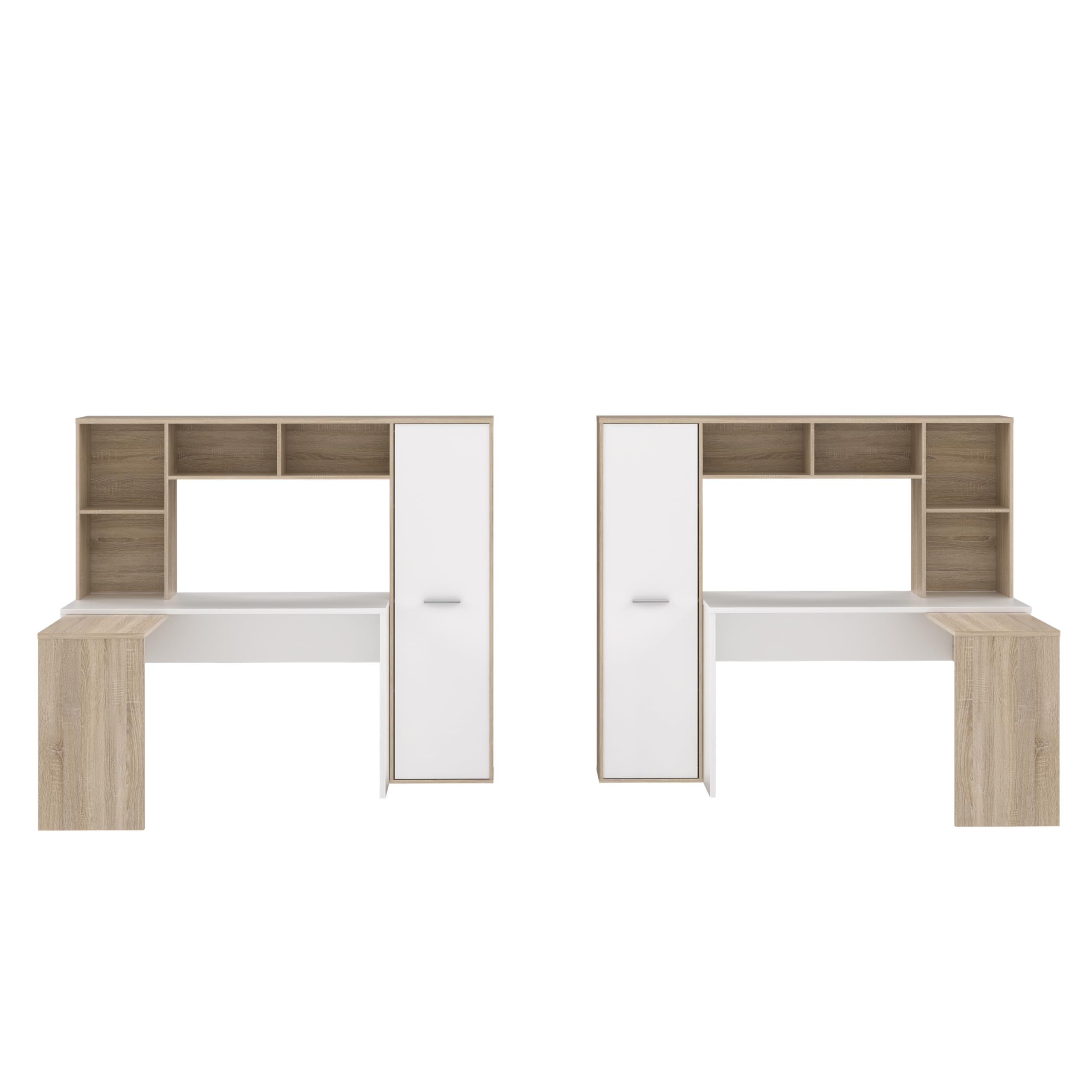 Forte Escritorio Eriadu, Material de Madera, Roble Sonoma/Blanco, An x Al x P: 173 x 152 x 116 cm