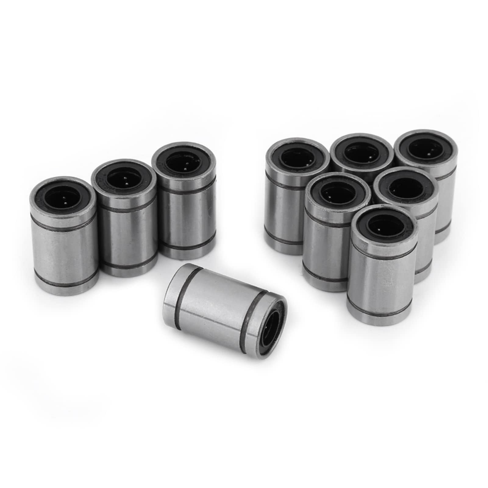 Bearing, 10pcs 8mm Linear Motion Ball Bearing Bushings, Steel, Double Sealed for Lubricant Protection, for 3D Printers and CNC Machines Wear Resistance