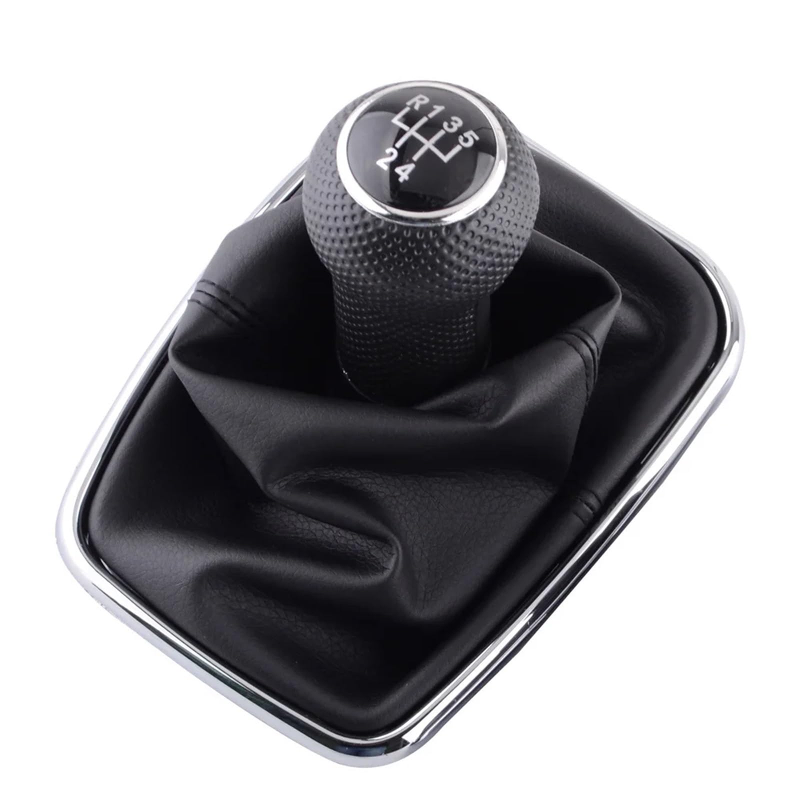 GXQKLSU Gear Shift Knob Compatible with VW for Golf 4 for GTI R32 for Bora for Jetta MT 2003-2008 5 6 Speed Gear Shift Knob Lever Shifter Gaitor Boot PU