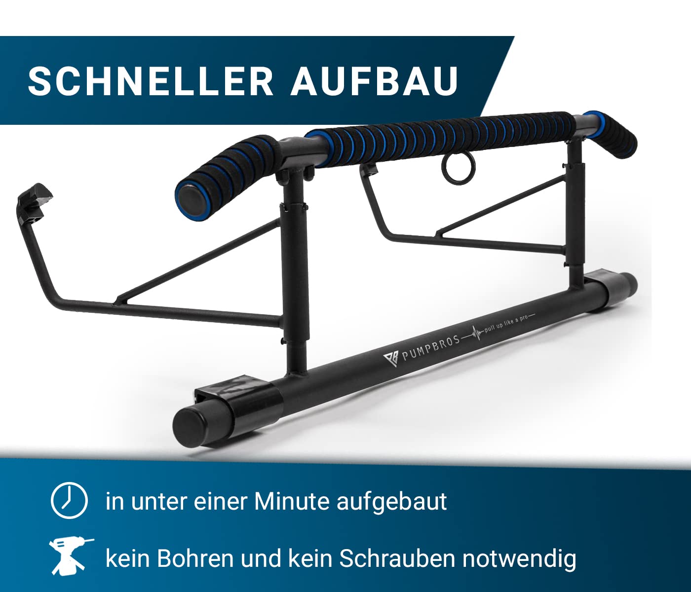 Premium Tür Klimmzugstange - klappbare Reckstange für den Türrahmen Ohne Schrauben - Fitnessstange für Zuhause - Pull up Bar | Türreck | Kraftstation
