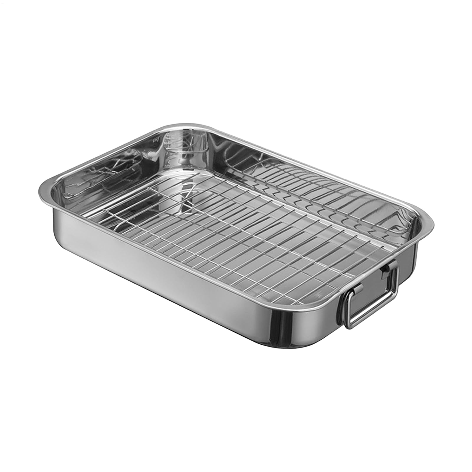 Bandeja para Utensilios De Cocina De Acero Inoxidable | Asador de Carne con Rejilla Perfecta Para Cocineros Caseros Cenas De Acción De Gracias Y Amantes De La Cocina