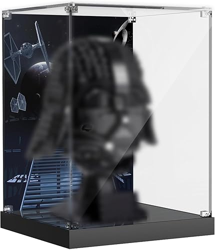 PIPART Vitrina de acrílico para Lego 75304 Star Wars Darth Vader casco de exhibición de edificio, solo vitrina, modelo Lego no incluido