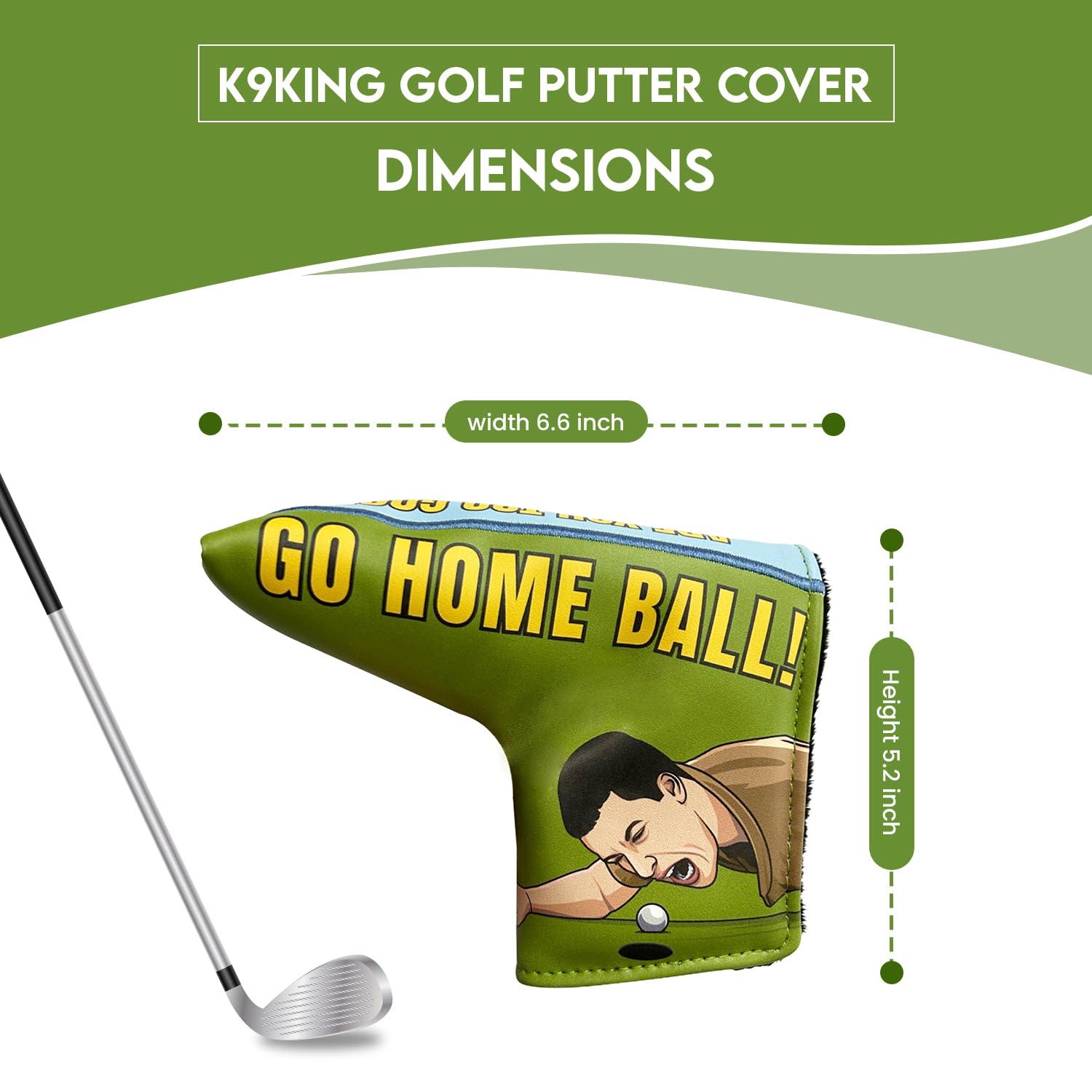 Funda para putter de golf, protector de palo de golf de alta calidad con cierre magnético, accesorios de golf esenciales para hombres con protección premium para palos de golf, accesorios de golf