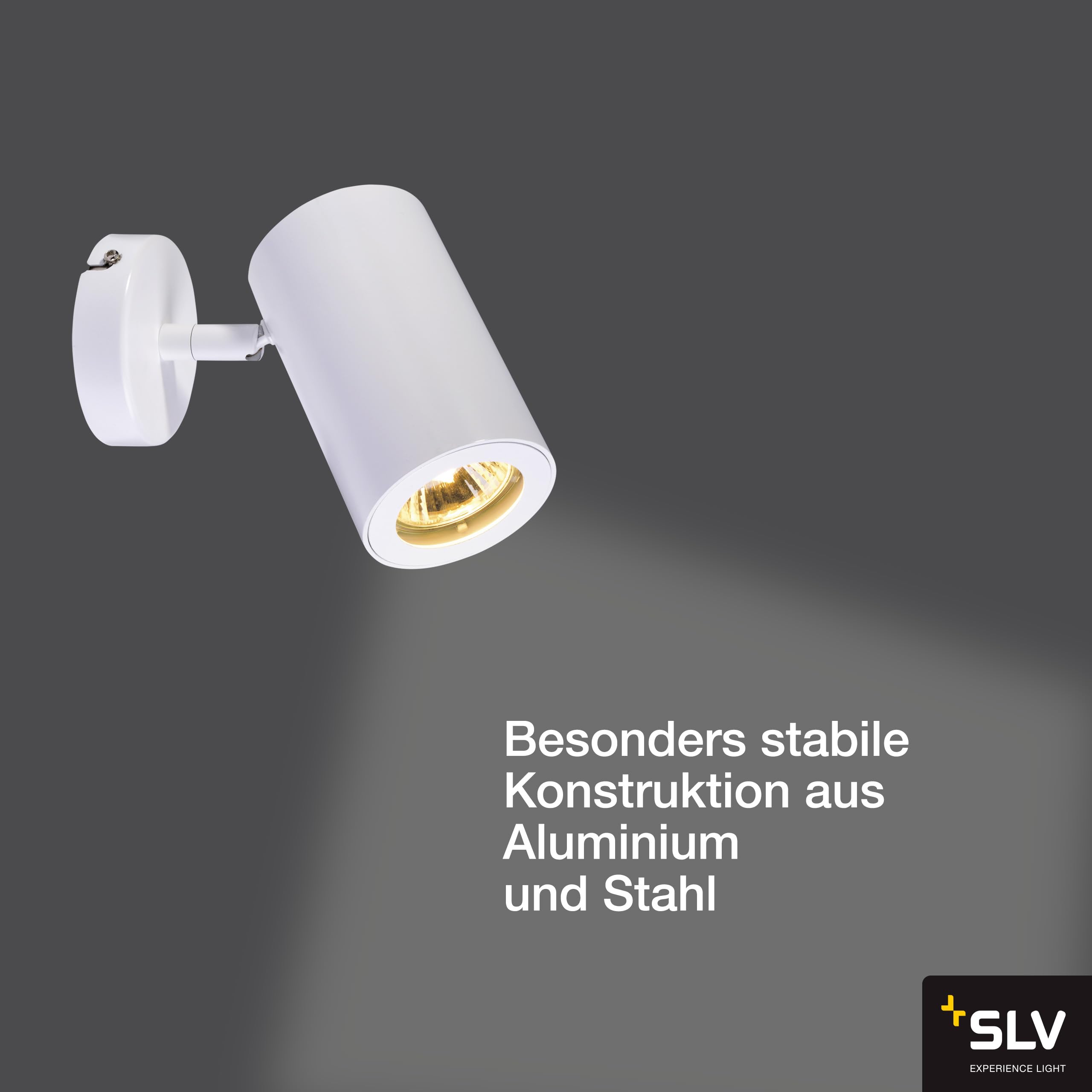SLV ENOLA_B aluminium / stal biała