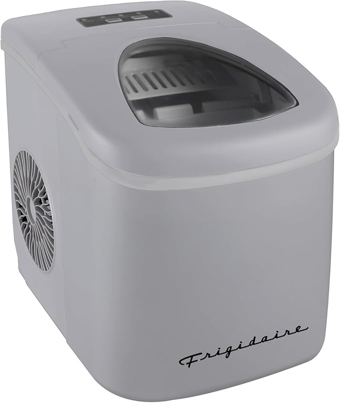 Frigidaire EFIC206SILVER Ice Maker, 26 lb per Day, See Through Lid