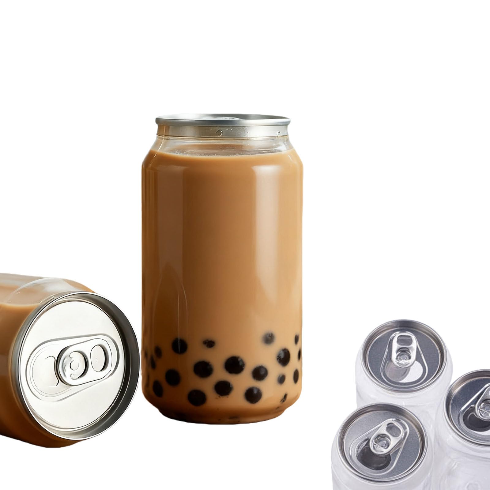 Lattine Di Plastica Vuote Da 250/300/330/500 Ml Con Coperchio, Contenitori Per Succhi E Frullati Per Animali Domestici, Diametro 55 Mm Per Sigillatrice, Bottiglie Boba Commerciali 330ml/4.5in(300sets)