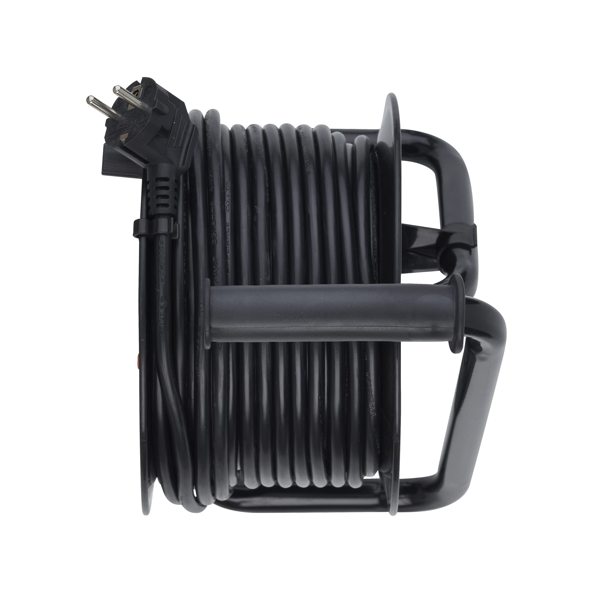 Debflex 601253 bęben kablowy do majsterkowania HO5VV-F 3G1.5, przełącznik 4P, 25 m, czarny