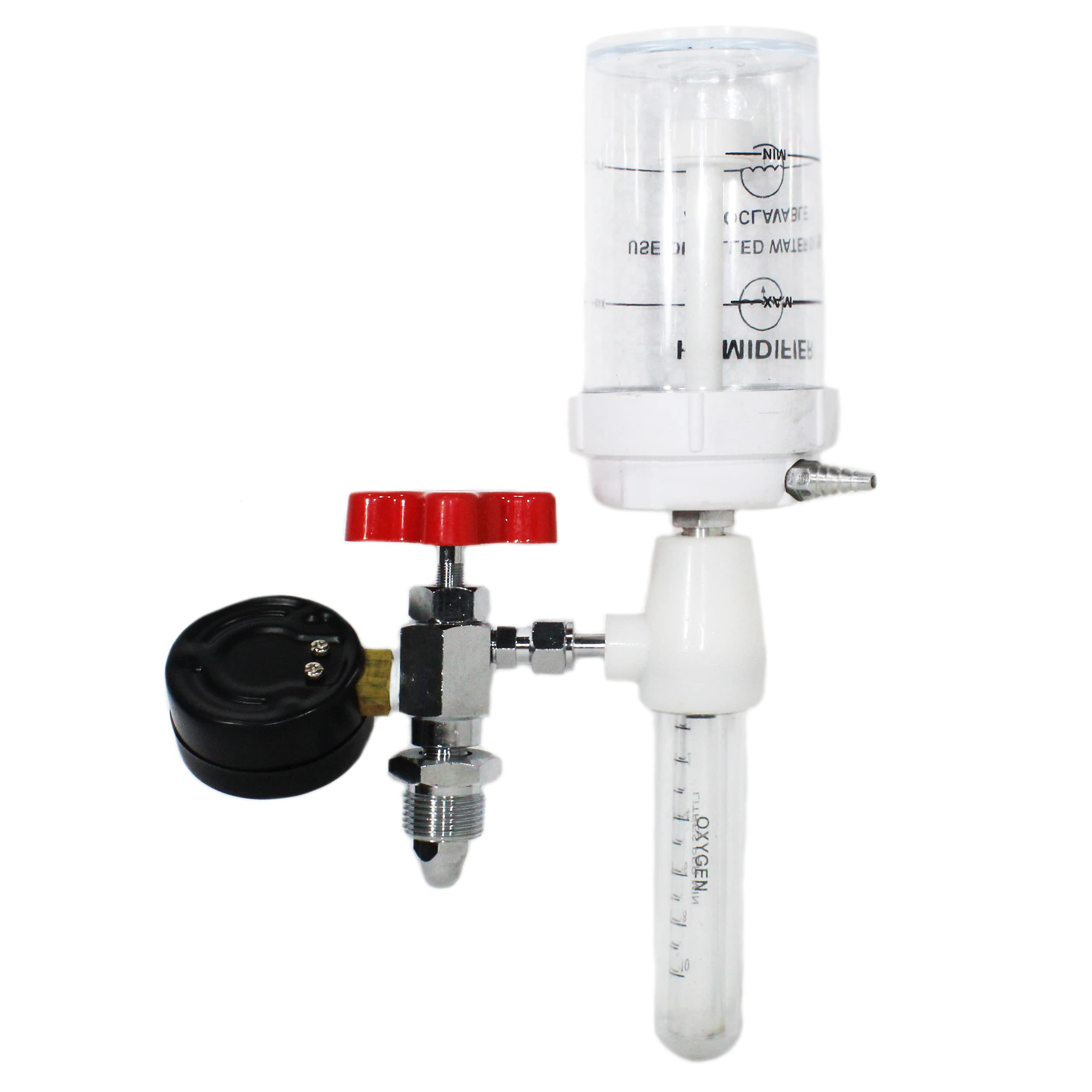Buy Oxygen Flow Meter With Rotameter & Humidifier Bottle Manually