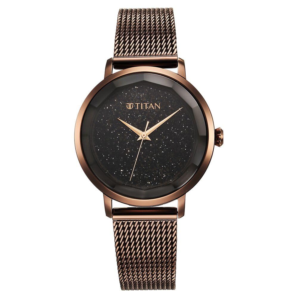 Titan Workwear Quartz Analog Black Dial Stainless Steel Strap Watch for Women-NS95184QM01 (B0CSZ5J536) Amazon Price History, Amazon Price Tracker