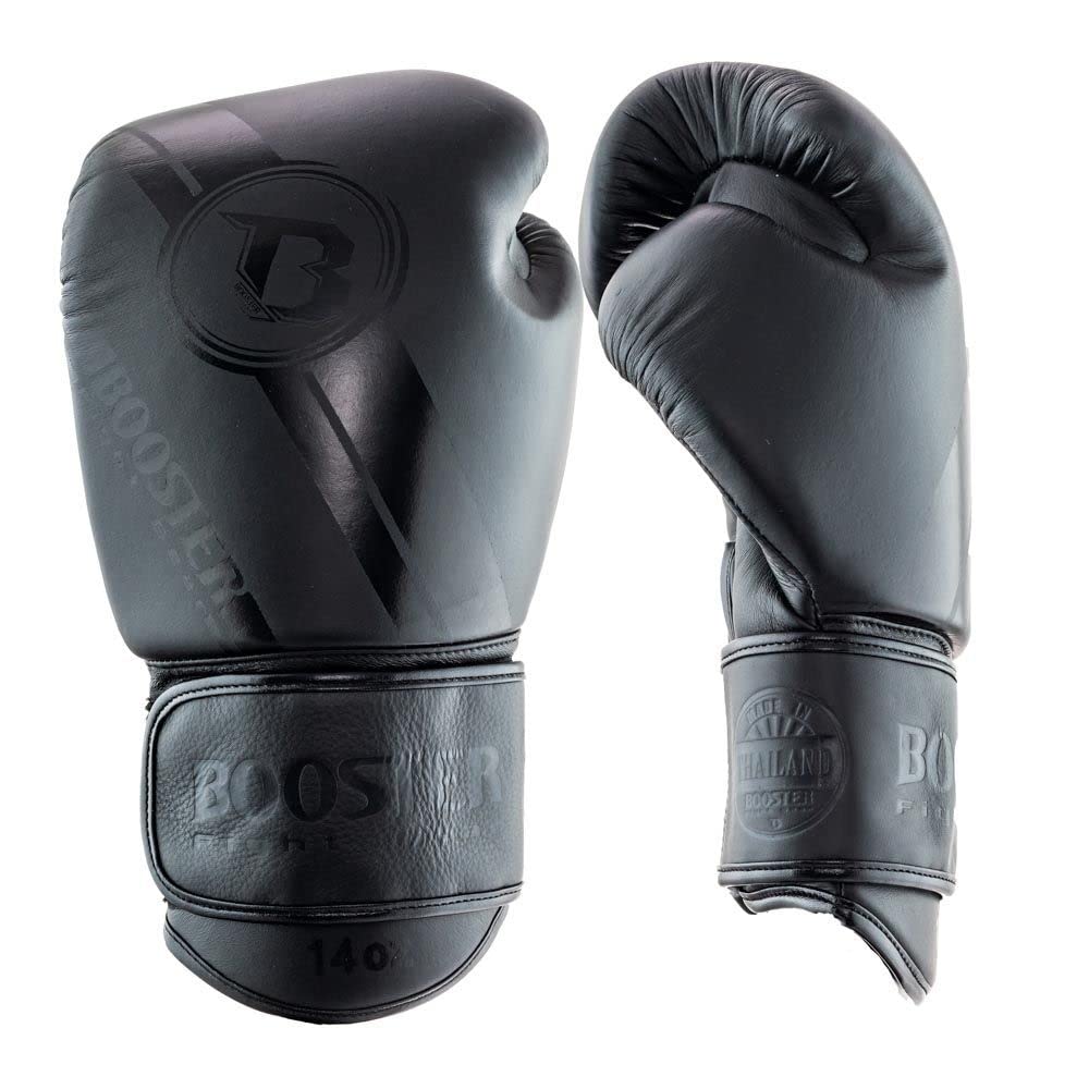 Booster Pro Range BGL V3 Boxhandschuhe - Leder - Dark Side - Schwarz/Schwarz Foil