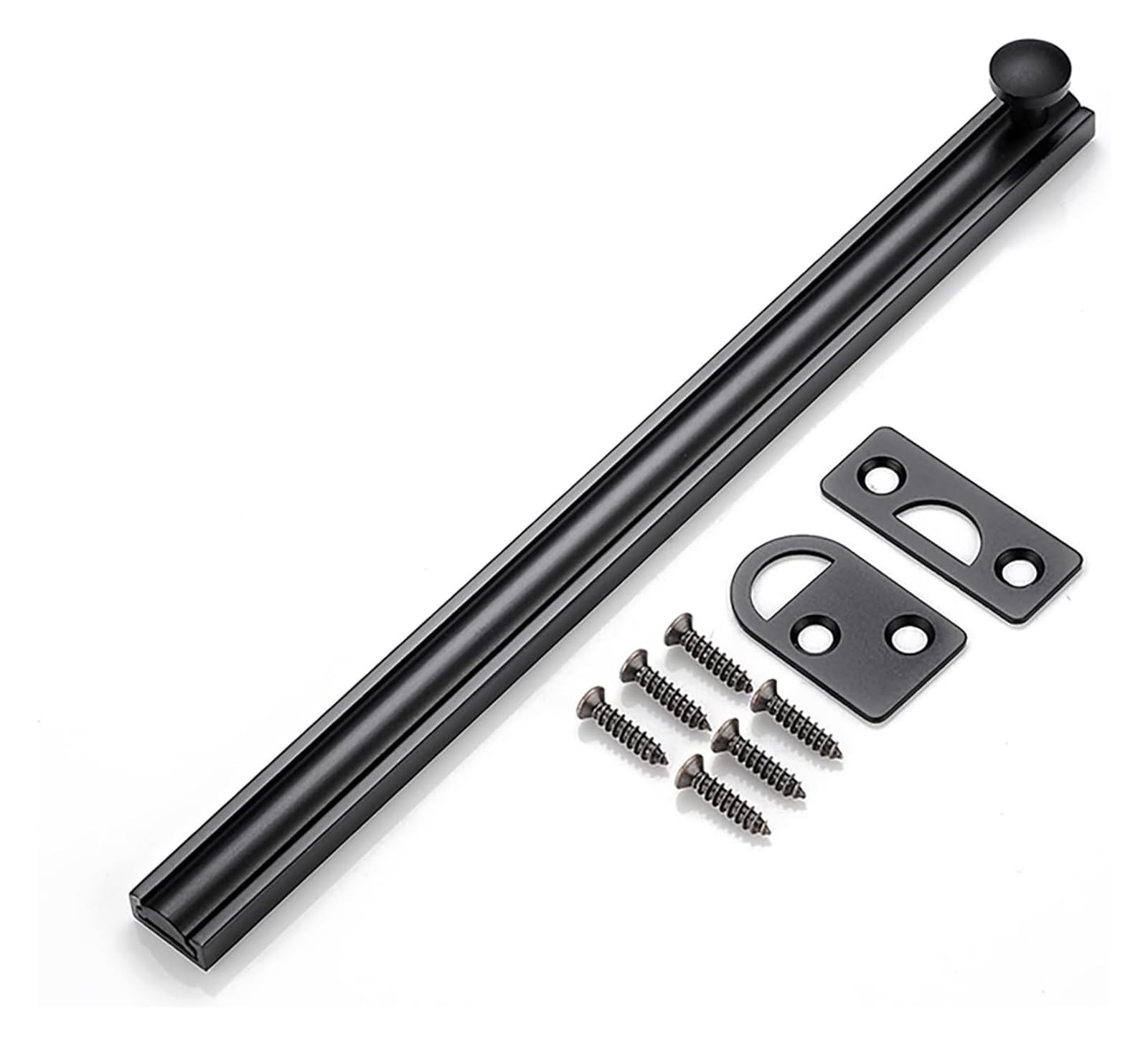 Door Latch， All Copper Slide Door Bolt 2-8in Multicolor for Childproofing and Petproofing(Svart,8in)