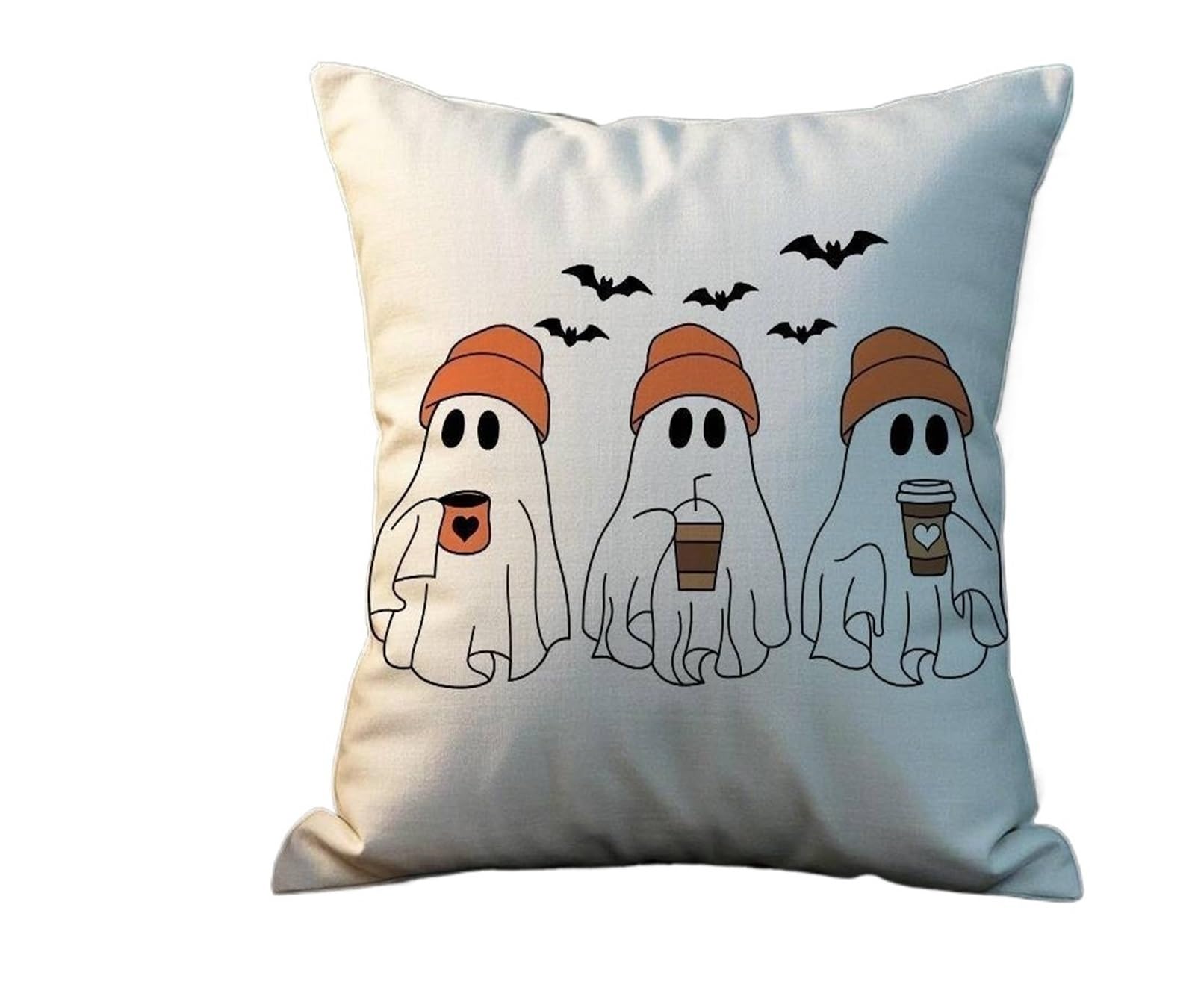 OIJSAZBCPLE Halloween Cute Ghost Pillow Case Plush Pillow Covers