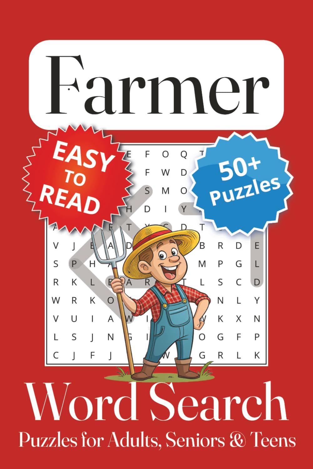 Farmer Word Search Puzzle Book: Farmer Themed Word Searches with Easy to Read Print | 6x9 inches, 110 pages | 50+ Puzzles