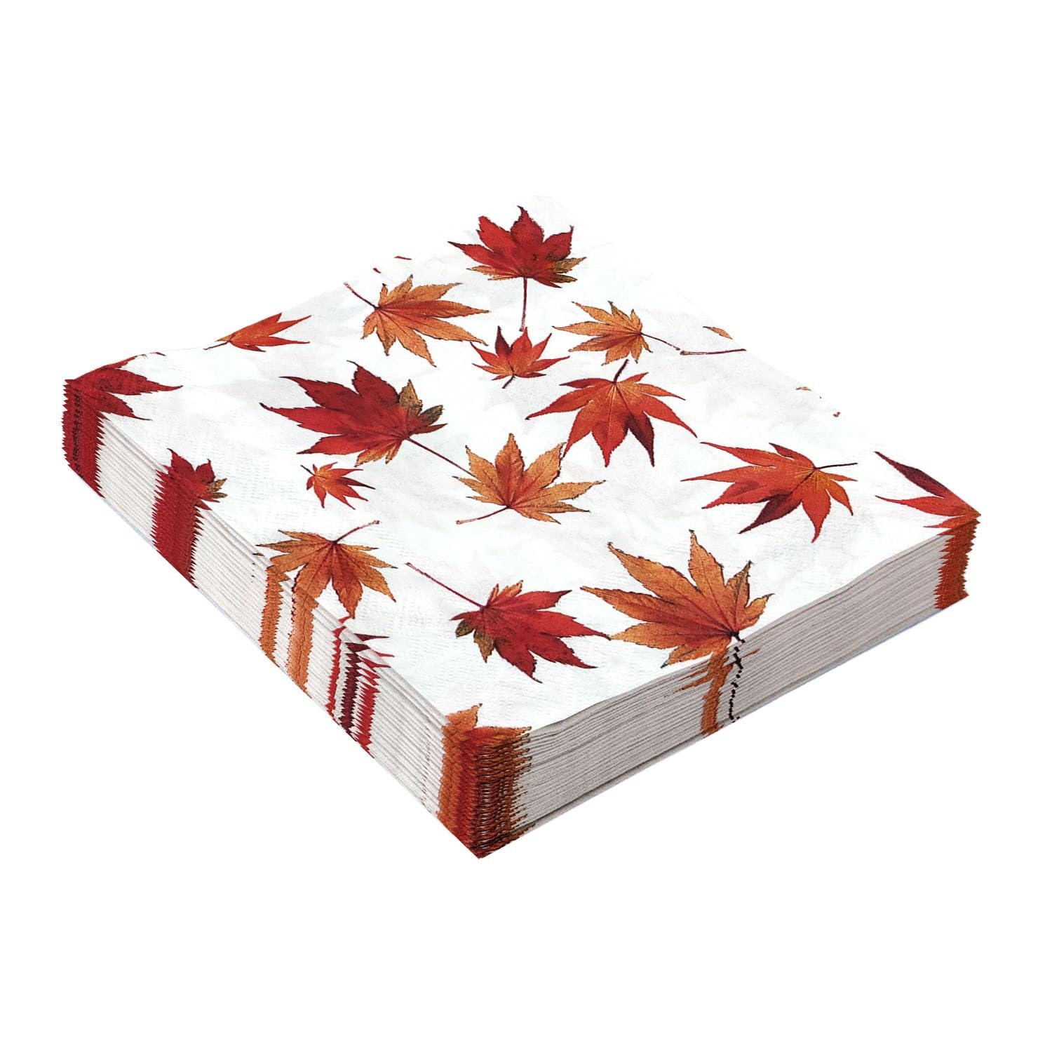 Servilletas Papel Hoja De Arce Rojo Desechables Servilletas Decoupage Cocktail Cumpleaños 2 Capas Toilet Papel Higienico Decoración de Mesa para Bodas,Fiesta en el Jardín 30 Paquetes(33x33cm）