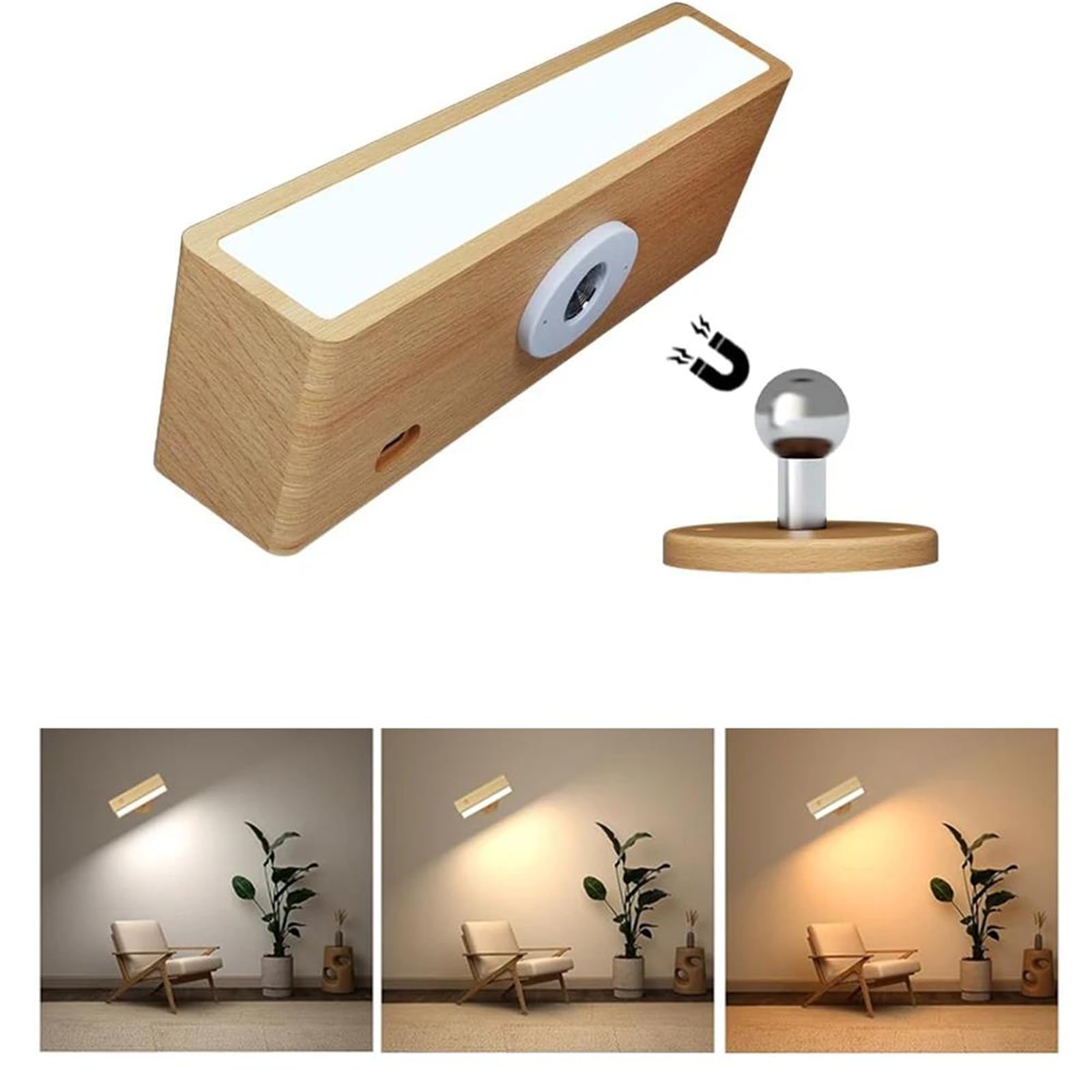 2 pack,przenośna lampa do czytania led z pilotem dotykowym, płynnie ściemnialna, akumulatorowa, 3-kolorowa, bezprzewodowa lampa do czytania typu c do sypialni