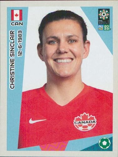 2023 Panini FIFA Women's World Cup Stickers #138 Christine Sinclair Canada Mini Sticker Soccer Futbol Trading Card