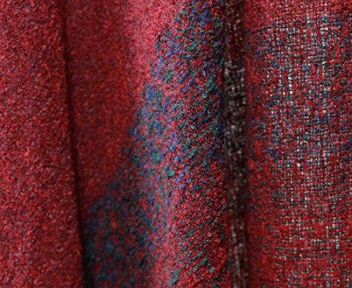Kerry Woollen Mills Wool Ruana Shawl Rich Red Irish Made3