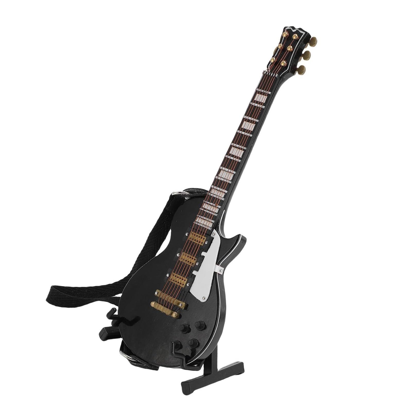 Ozdoby na instrumenty muzyczne Miniaturowa gitara ze stojakiem i futerałem ozdoba instrumentu muzycznego