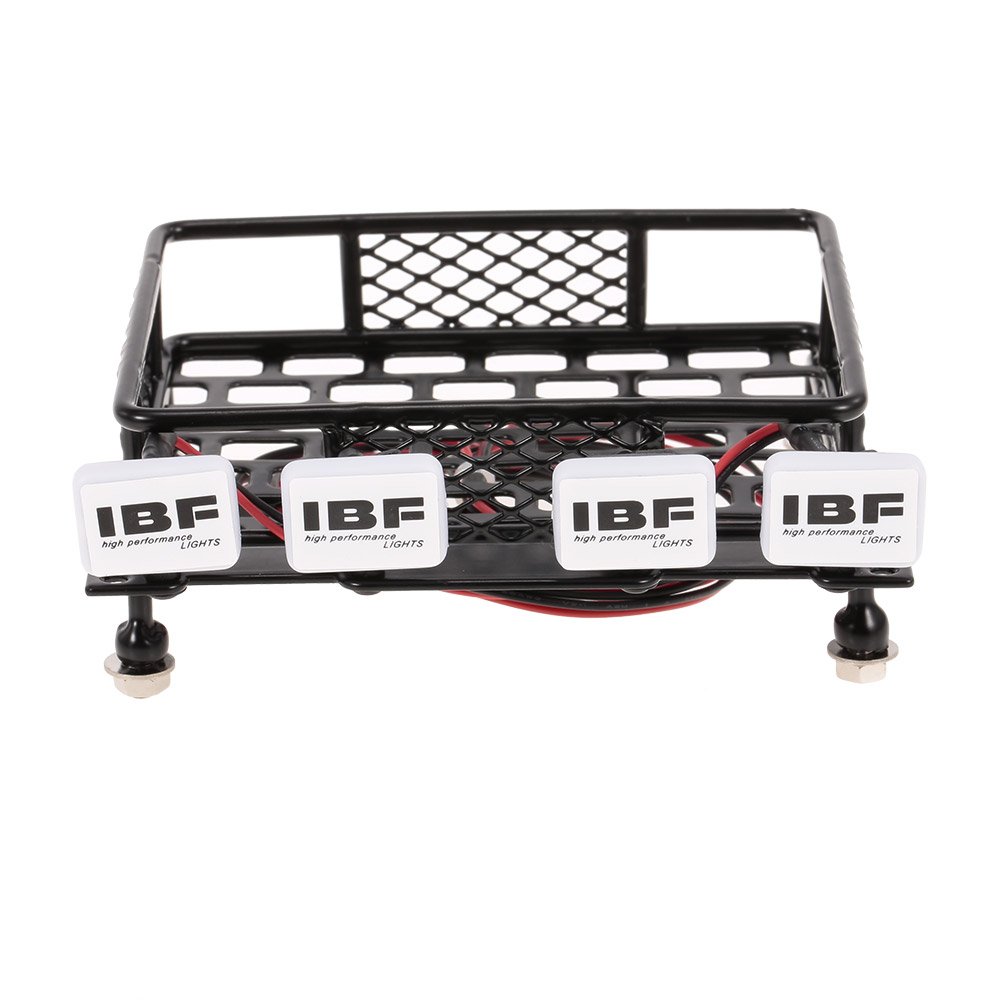 Goudan Roof Ra L age Carrier wi Light Bar for 1/10 RC Crawler Axial SCX10 D90 110 Traxxas TRX-4 Ta ya RC Car Parts