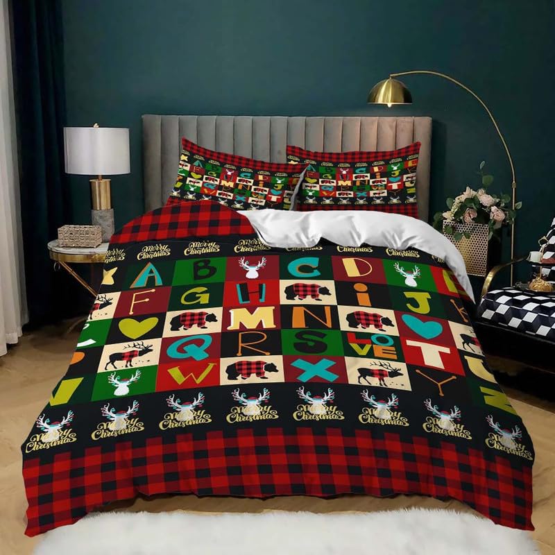 Funda nórdica celosía navideña 155x220cm para abrigar la cama de los niños en invierno