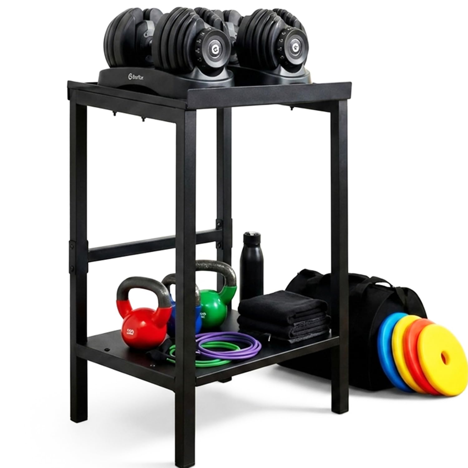 OGODU Adjustable Dumbbell/Kettlebell Rack Stand 500-800LB Heavy Duty
