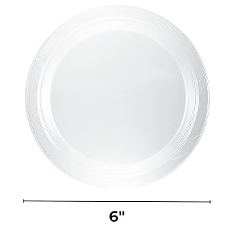 Plastico 6 Clear Plates - 40 count