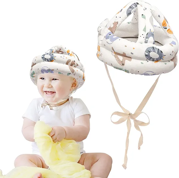 Baby Helmet Infant Adjustable, Toddler Walking Helmet, Baby Safety Helmet Toddler, Baby Helmets Covered for Age 1-2 Years (Animal)