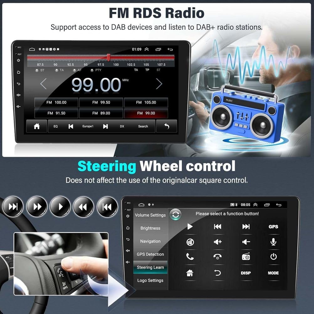 Radio samochodowe Android 14 Sat Navi dla H-onda Fit Jazz LHD/RHD (2014-2018) 9-calowy odtwarzacz multimedialny z ekranem dotykowym z nawigacją Carplay GPS FM RDS Bluetooth 5G-WiFi SWC,M700s