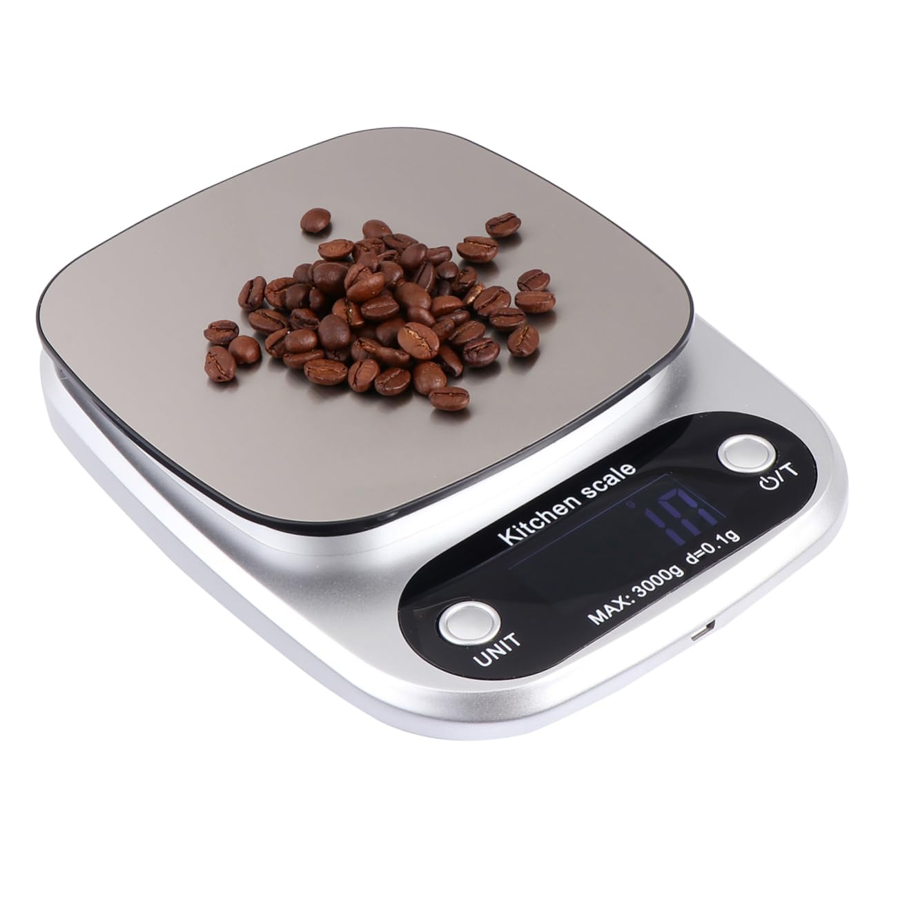SHOWERORO Herramienta De Medición Digital Báscula De Cocina Acero Inoxidable Precisión Lcd Recargable Ligera