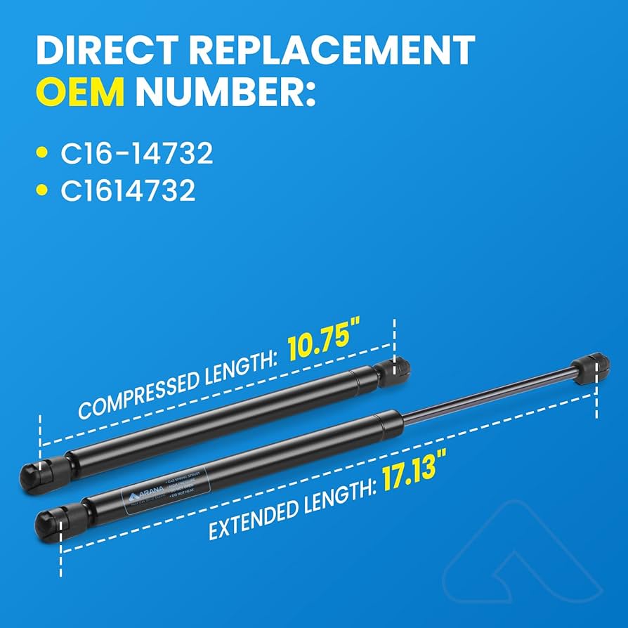 Amazon.com: ARANA 17 inch 35 Lbs Gas Struts, C16-14732 17