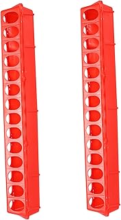 FONDOTIN 2 Pcs Poultry Feed Trough Baby Chick Feeder Feeding troughs Anti-Spatter Food Troughs Bird Food Box