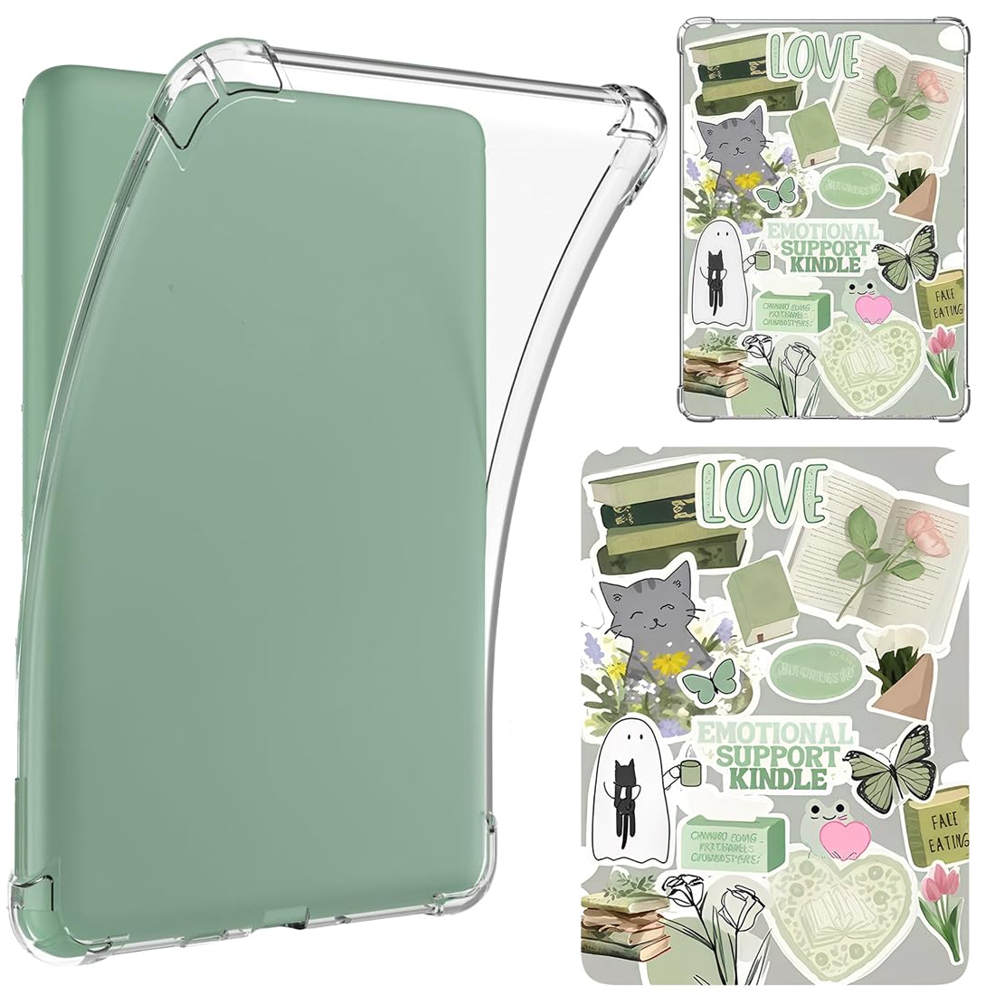 Funda Kindle Paperwhite 7 Pulgadas, Silicona Anti-arañazos Transparente para 12ª Gen 2024 & 2024 Paperwhite 6/KPW6/K12, con Tarjeta de Lectura