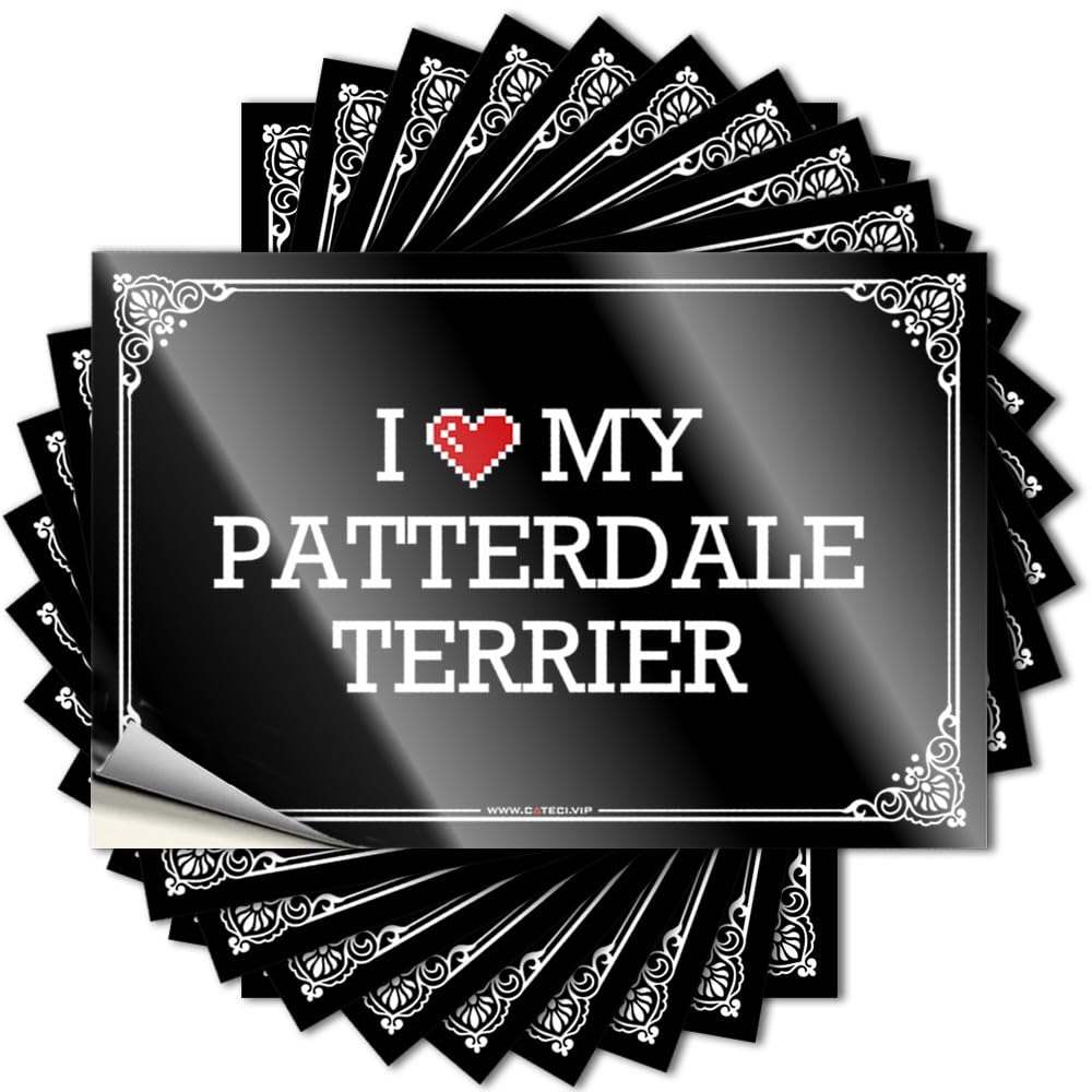 Sticker Cheap, Friends Water I Love My Patterdale Terrier | Bar Cart Decor(8X12CM)