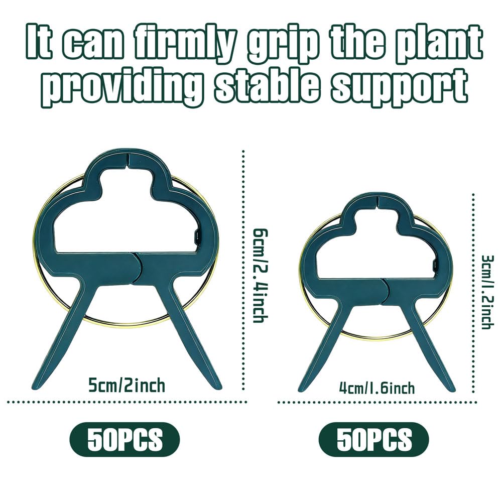 100 Pieces Clips Tomate Clips pour Plantes, Attache Tomates Clips Réutilisable, Attache Tomate, Attache Plante, Attaches de Plantes pour Tomates, Concombres, Roses