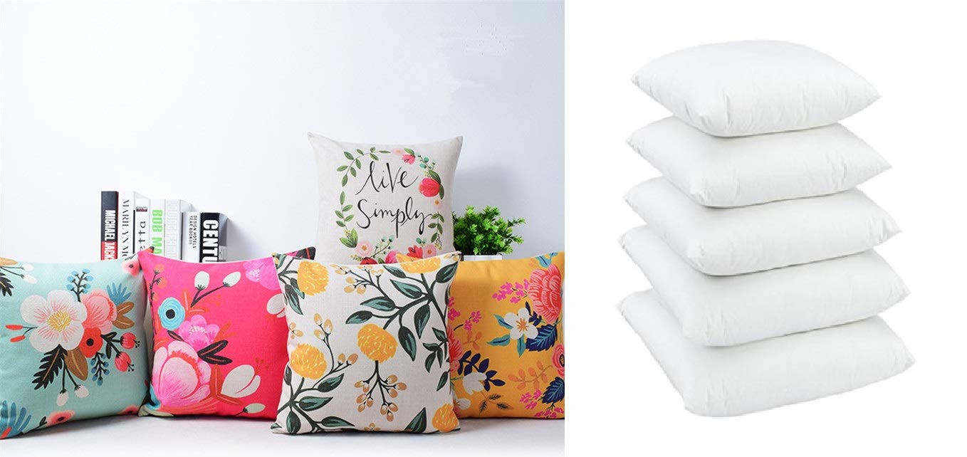 AEROHAVEN Polyester Designer 150TC Throw Pillow/Cushion Covers with Fillers - CC122 - (Multicolour, 12 x 12 Inch) - Set of 5 (B098K3BRTM) Amazon Price History, Amazon Price Tracker