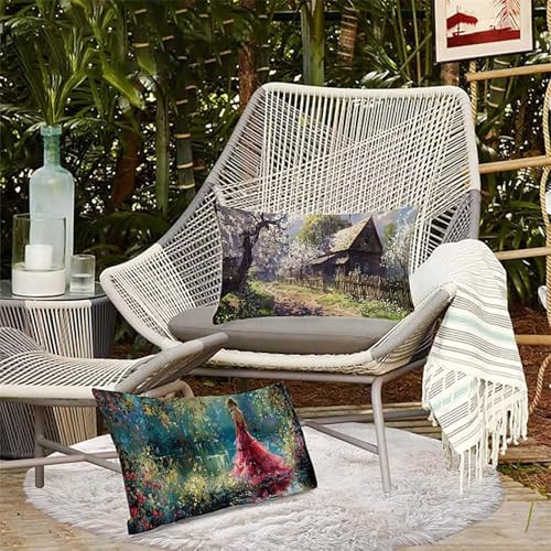 Coussin canapé paysage imperméable avec fermeture éclair cachée