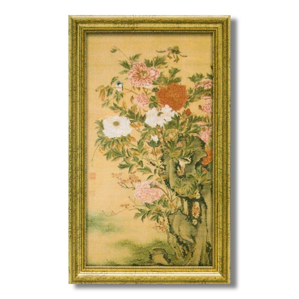 Amazon.co.jp: 伊藤若冲 牡丹図 複製画 静物画 ぼたん 花 壁掛け