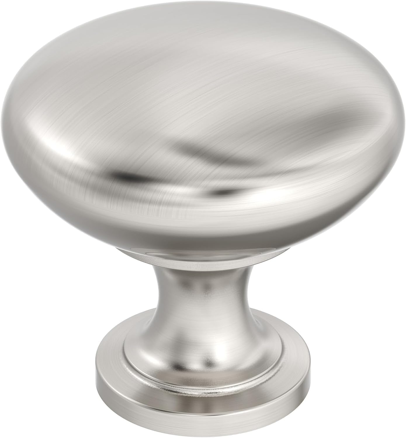 Amerock | Cabinet Knob | Satin Nickel | 1-1/4 inch (32 mm) Diameter | Edona | Drawer Knob | Cabinet Hardware (Pack of 10)